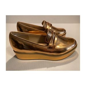 ASOS ROSE GOLD PLATFORM LOAFER